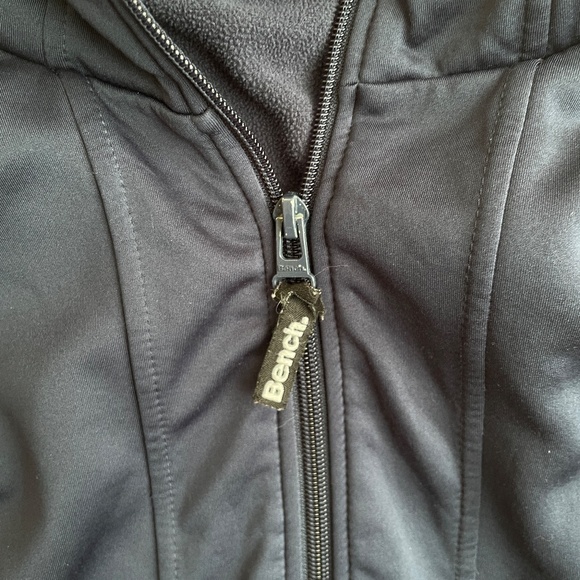 Bench Full Zip Hoodie Womens Size M / US 8 Purple Thumbhole Pockets Printed Logo - Picture 4 of 13